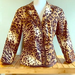 Women’s Animal Print Suit Jacket Size 14